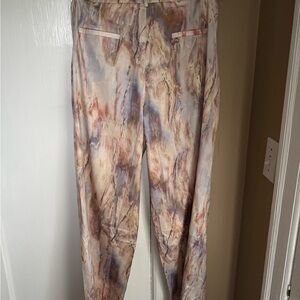 Elegant Marble Print Women's Pants